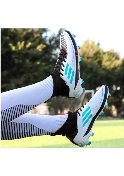 Lrsmile Yüksek Top Kaymaz Eğitim Futbol Ayakkabıları Kapalı Açık Futbol Ayakkabıları (Yurt Dışından)