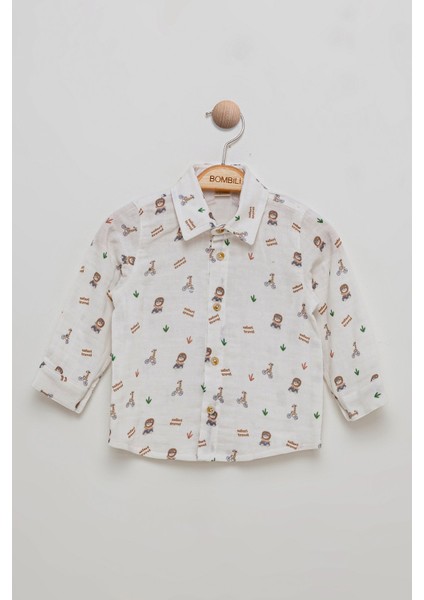 Kolej Ceketli Nakış Detaylı Desenli Gömlek Pantolon Kombin 3'lü Erkek Bebek Takım modelleri