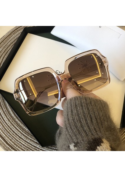 Güneş Gözlüğü Güneş Gözlüğü Kadın Vintage Büyük Boy Kare Lüks Marka Büyük Çerçeve Kadın Güneş Gözlüğü Siyah Moda Degrade Kadın Gözlük Oculos (Yurt Dışından) fiyatları