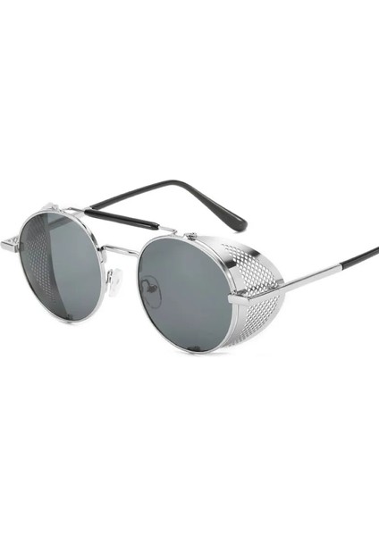 Modaya Uygun Retro Steampunk Güneş Gözlüğü Erkek Marka Tasarımcı Yuvarlak Buhar Punk Alaşım Güneş Gözlüğü Gözlük Kadınlar Için UV400 Gafas De Sol (Yurt Dışından)