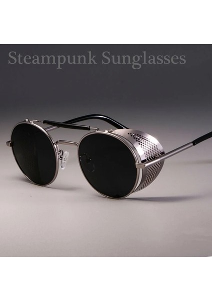 Retro Yuvarlak Metal Güneş Gözlüğü Steampunk Erkek Kadın Trend Marka Tasarımcısı Vintage Güneş Gözlüğü Oculos De Sol Gölgeler Uv Koruma (Yurt Dışından) fiyatları