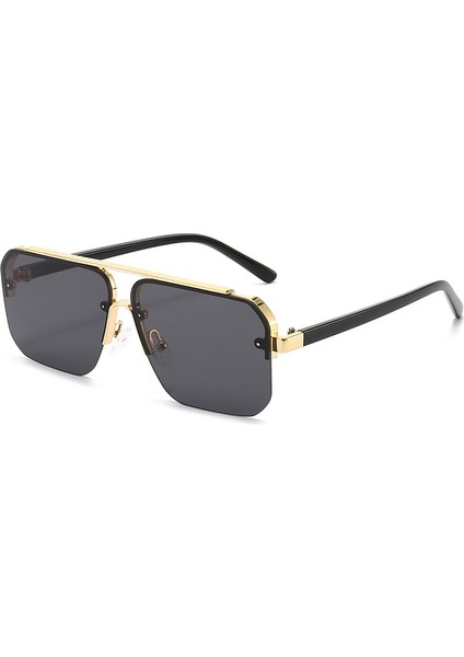 Erkekler Için Yeni Degrade Güneş Gözlüğü Moda Metal Büyük Çerçeve Güneş Gözlüğü Marka Tasarım Lüks Lunette De Soleil Homme UV400 Gözlük (Yurt Dışından) fırsatları