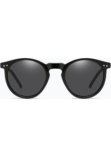 Muselıfe Retro Polarize Güneş Gözlüğü Erkekler Kadınlar Vintage Küçük Yuvarlak Çerçeve Güneş Gözlüğü Polaroid Lens UV400 Gözlük Shades Gözlük (Yurt Dışından)