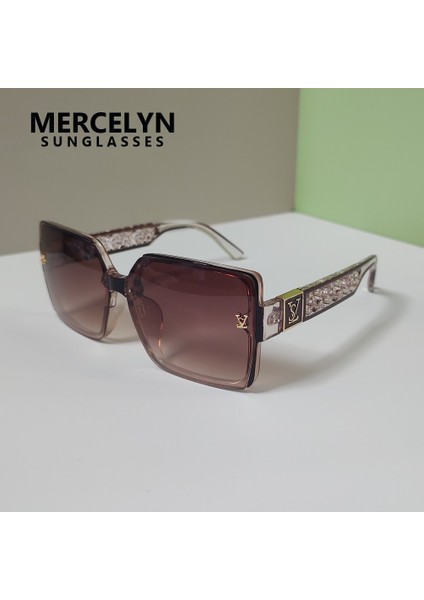 Kadınlar ve Erkekler Için Lüks Şık Marka Güneş Gözlüğü Boy Kare Tasarımcı Güneş Gözlüğü Bayanlar Moda Trendi Gözlük UV400 (Yurt Dışından)