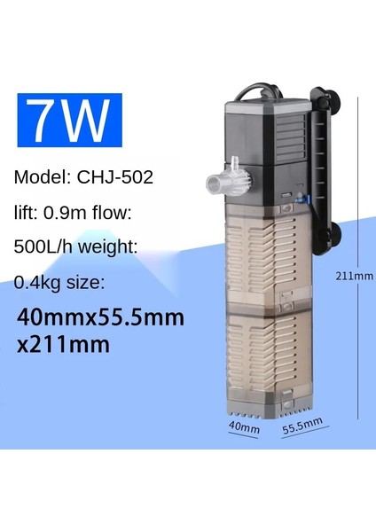 7W Tarzı Abd Fişi Akvaryum Filtre Pompası Süper 4 1 Balık Tankı Dalgıç Hava Oksijen Dahili Pompa Süs Balıkları Su Pompası (Yurt Dışından)