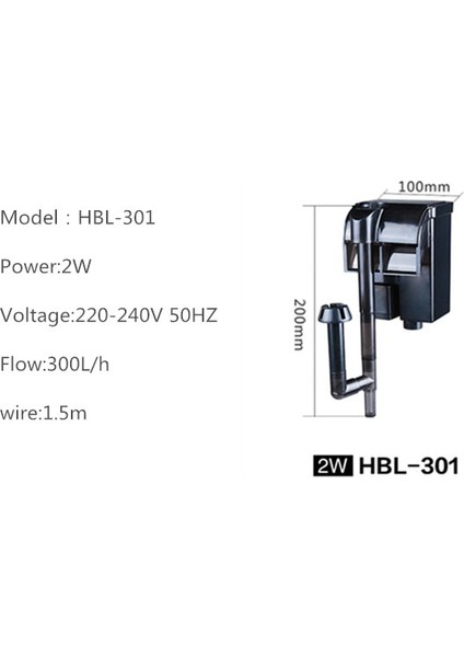 HBL-301 Stili Ingiltere Adaptör Fişi Harici Güç Filtresi Sessiz Sessizlik Akvaryum Balıkları Su Tesisi Tankı Kartuşu Değiştirin Şelale Harici Oksijen Üzerinde Asın (Yurt Dışından)