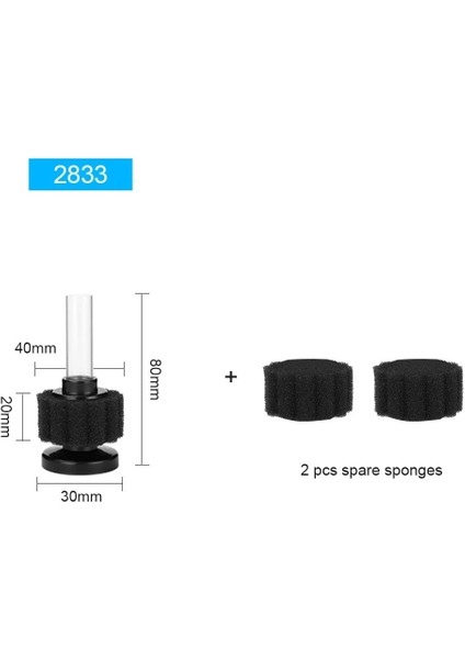 SG-2833 Sünger 2 Stili Balık Tankı Filtresi Pamuklu Su Sprite Biyokimyasal Filtre Pamuk Filtre Malzemesi Balık Tankı Pnömatik Filtre Sessiz Akvaryum Filtresi (Yurt Dışından)