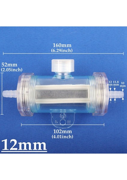 12 mm Tarzı 1 Adet 8MM~25MM Yumuşak Boru Hortumu Şeffaf Su Filtresi Bahçe Sulama Emici Pompa Filtreleri Akvaryum Aksesuarları (Yurt Dışından)