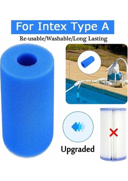 8X5.2X10.4CM Stili Intex Tip H Için Yıkanabilir Yeniden Kullanılabilir Yüzme Havuzu Köpük Filtresi Sünger Filtre Süngerleri Sünger Kolonu Yeniden Kullanılabilir Yıkanabilir Biyoköpük (Yurt Dışından)