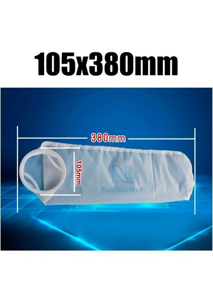 B 105MM380MM Stili 100 Mes 2x Mesh Mikro Naylon (Nmo) Filtre Torbaları Balık Akvaryumu Deniz Karteri Keçe Ön Filtre Çorap Torbası Korozyon Direnci (Yurt Dışından)