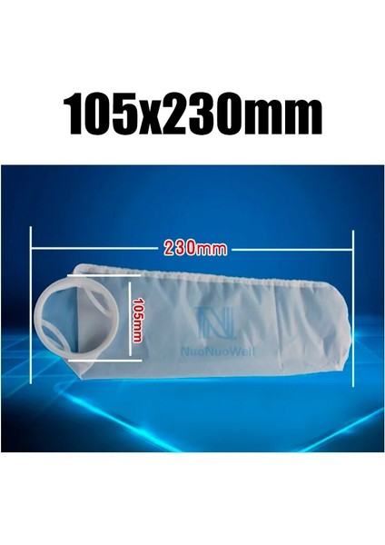 B 105MM380MM Stili 100 Mes 2x Mesh Mikro Naylon (Nmo) Filtre Torbaları Balık Akvaryumu Deniz Karteri Keçe Ön Filtre Çorap Torbası Korozyon Direnci (Yurt Dışından)
