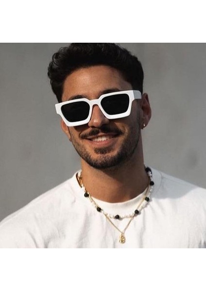 Kare Vintage Güneş Erkekler Moda Punk Retro Marka Tasarımcısı Güneş Kadınlar Sürüş Güneş Gözlüğü Erkek UV400 Gözlük Shades (Yurt Dışından) fırsatları