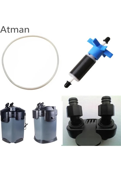 Atman CF2400 Rotor Stili 1 Ünite Atman Dış Filtre Parçaları Cf Cf Cf Cf Uf Uf Uf Uf Conta Halkası (Yurt Dışından)