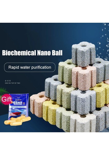 500G Nano Top Stili Akvaryum Balıkları Tank Filtre Malzemesi Biyokimyasal Nano Tuğla Kuvars Top Nitrifikasyon Bakterileri Ev Su Arıtma (Yurt Dışından)