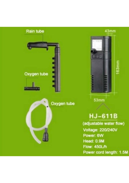 HJ-611B 6W Stili 220V Mini Balık Akvaryumu Tankı Pompası Nano Bina Iç Filtre Dalgıç Oksijen Pompası Akvaryum Su Tesisi Tankı Için Balık Kaplumbağası (Yurt Dışından)