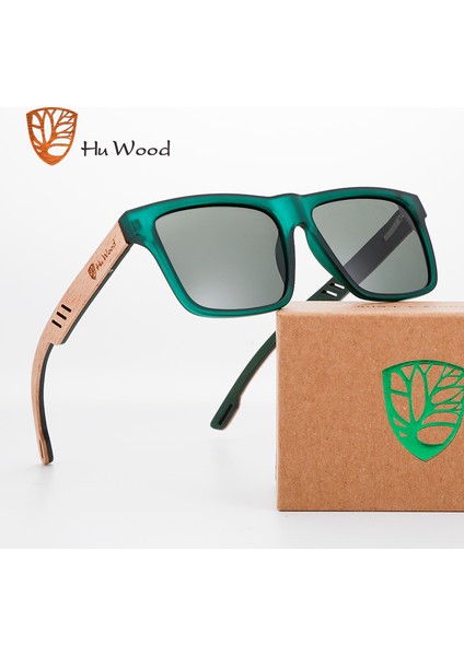 Hu Ahşap Yeni Yüksek Kaliteli Kare Güneş Gözlüğü Erkekler Için Polarize UV400 Moda Sunglass Ayna Spor Güneş Gözlüğü Sürüş Oculos (Yurt Dışından)