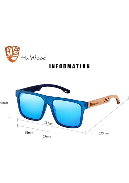 Hu Ahşap Yeni Yüksek Kaliteli Kare Güneş Gözlüğü Erkekler Için Polarize UV400 Moda Sunglass Ayna Spor Güneş Gözlüğü Sürüş Oculos (Yurt Dışından)