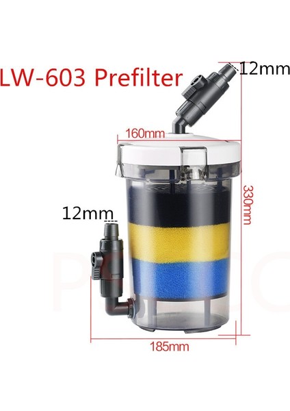 LW-602 12MM Stili 1 Ünite Atman Akvaryum Balık Tankı Için Ön Filtre Harici Ön Filtre Varil QZ30 Kaplumbağa Kavanozu Harici Varil Filtre Pompası (Yurt Dışından)