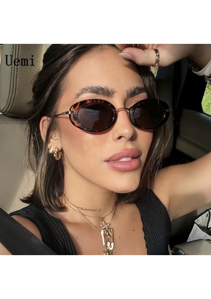 2024 Yeni Retro Oval Kadın Güneş Gözlüğü Moda Vintage Klasik Metal Çerçeve Güneş Gözlüğü Ins Trend Shdes UV400 Erkekler Gözlük (Yurt Dışından) modelleri