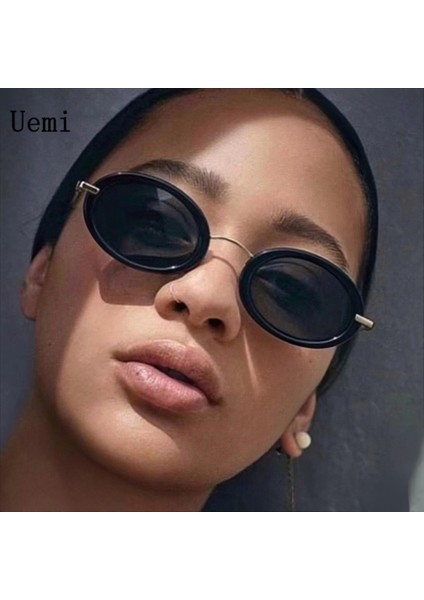 2024 Yeni Retro Oval Kadın Güneş Gözlüğü Moda Vintage Klasik Metal Çerçeve Güneş Gözlüğü Ins Trend Shdes UV400 Erkekler Gözlük (Yurt Dışından) fırsatları