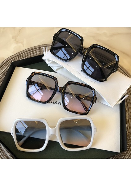 Güneş Gözlüğü Güneş Gözlüğü Kadın Vintage Büyük Boy Kare Lüks Marka Büyük Çerçeve Kadın Güneş Gözlüğü Siyah Moda Degrade Kadın Gözlük Oculos (Yurt Dışından) fırsatları