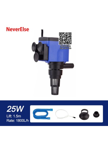 25W Tarzı Au Fiş Adaptörü Akvaryum Filtresi Pum Filtre Akvaryum + Hava Püskürtme + Balık Tankı Için Su Dolaşım Sistemi, Ekstra Su Çıkış Hava Giriş Borusu (Yurt Dışından)
