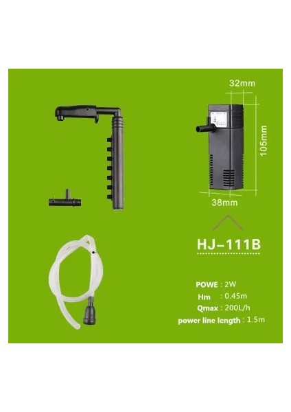 HJ-111B Stili Au Adaptör Fişi Akvaryum Filtresi Yuvarlak Kaplumbağa Balık Silindiri Mini Su Arıtma Sistemi Dahili Filtre Üçlü Ultra-Sessiz Oksijen Akvaryum Filtresi (Yurt Dışından)