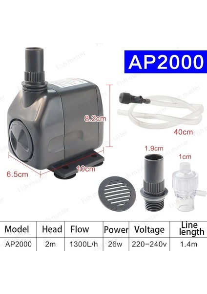 AP2000 Stili Ab Adaptör Fişi Jebo Lıfetech Ap A A Ap A Ap Ap Fishpool'daki Rockery Su Pompası Için Suya Daldırılabilir Pompa (Yurt Dışından)