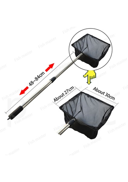 30X27CM Tarzı 1 Ünite 2021 Yeni Havuz Yaprağı Temizleme Net Skimmer + Spa Koi Balık Göleti Için Ayrılabilir Teleskopik Kutup Hafif, Kullanımı Kolay Temizleme Aracı (Yurt Dışından)