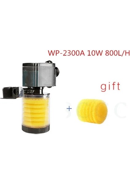 WP-2300A Stili Ab Adaptör Fişi 3 Ilent Dahili Akvaryum Filtresi Dalgıç Su Pompası Filtre Taşması Akvaryum Balık Kaplumbağası Tankı Için Yağmur Spreyi ile (Yurt Dışından)
