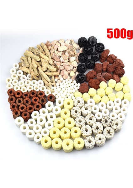 Amonyak Sökücü Tarzı 500G 500G 12-In-1 Balık Tankı Filtre Malzemesi Seramik Aktif Karbon Biyokimyasal Top Orta Akvaryum Aksesuarları Net Çanta ile Hediye (Yurt Dışından) fırsatları