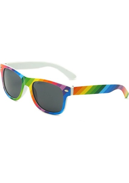 Ienjoy Dikdörtgen Güneş Gözlüğü Erkekler Kadınlar Retro Seyahat Gökkuşağı Güneş Gözlüğü Oculos Lunette De Soleil Femm (Yurt Dışından)