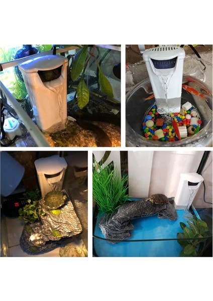 3W Pompa ve 2 Ped Stili M Beden 3W 200LH Şelale Akvaryum Filtre Pompası Kaplumbağa Balık Tankı Düşük Su Seviyesi Filtresi Oksijen Pompası Balık Kaplumbağa Sürüngen Kaynağı (Yurt Dışından) indirimleri