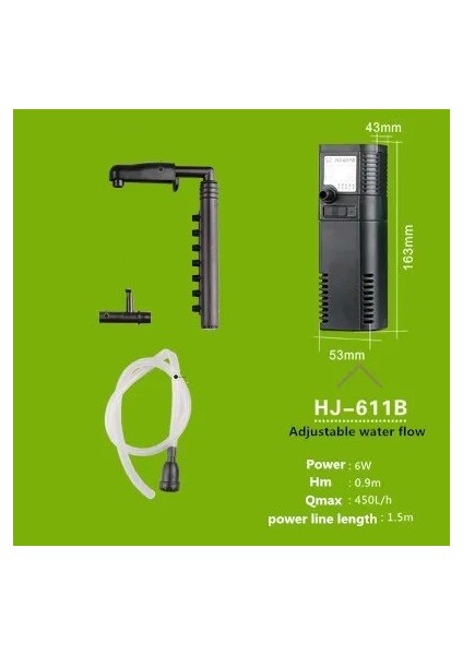 HJ-611B Stili Ab Adaptör Fişi Akvaryum Filtresi Yuvarlak Kaplumbağa Balık Silindiri Mini Su Arıtma Sistemi Dahili Filtre Üçlü Ultra-Sessiz Oksijen Akvaryum Filtresi (Yurt Dışından)