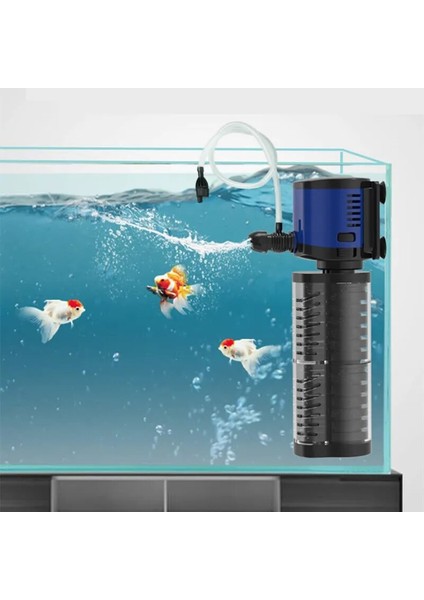 HJ-611B Stili Ab Adaptör Fişi Akvaryum Filtresi Yuvarlak Kaplumbağa Balık Silindiri Mini Su Arıtma Sistemi Dahili Filtre Üçlü Ultra-Sessiz Oksijen Akvaryum Filtresi (Yurt Dışından) fiyatları