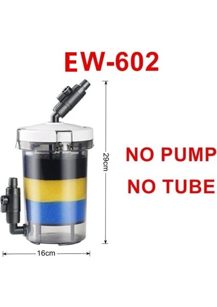 EW602-POMPASIZ Stil M Beden Sunsun Mini Harici Akvaryum Filtresi Teneke Kutu Balık Deniz Tankı Ön Filtre Silindir Sünger Filtre Akvaryum Aksesuarları (Yurt Dışından)