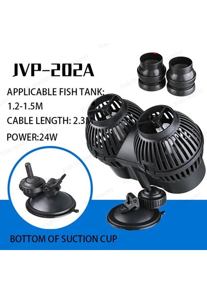 JVP-202A Stili Ab Adaptör Fişi Sunsun Jvp Sirkülasyon Akvaryum Dalga Yapıcı Su Pompası Wavemaker Emme Mıknatısı Balık Tankı 3W 6W 12W 24W 48W Çok Güç 220V (Yurt Dışından)