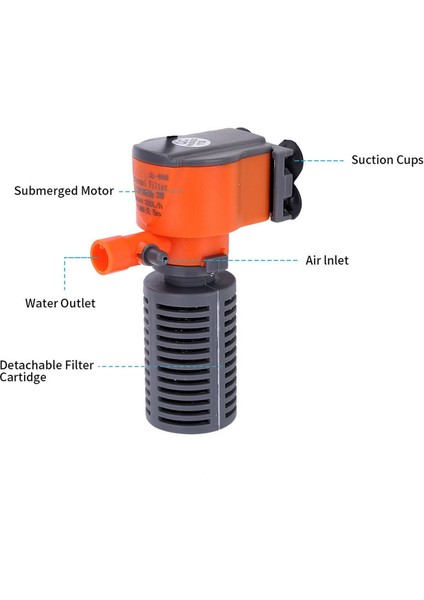 XL666 Tek Bölüm Stili Mini Akvaryum Iç Filtresi Dalgıç Balık Tankı Filtresi Su Pompası Filtrasyon Su Sirkülasyon Pompası 3W 5W Filtre Pompası (Yurt Dışından) fırsatları