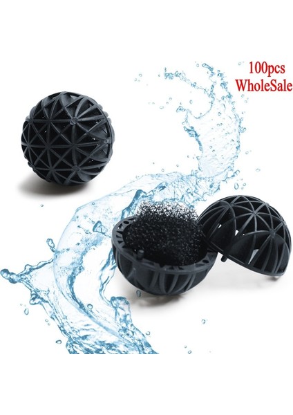 Siyah Stil Tek Boyut Akvaryum Biyo Topları Filtre Pamuk Filtresi Sünger Medya Akvaryum Göleti Topları Balık Tankı Filtresi Biyo Topları (Yurt Dışından)