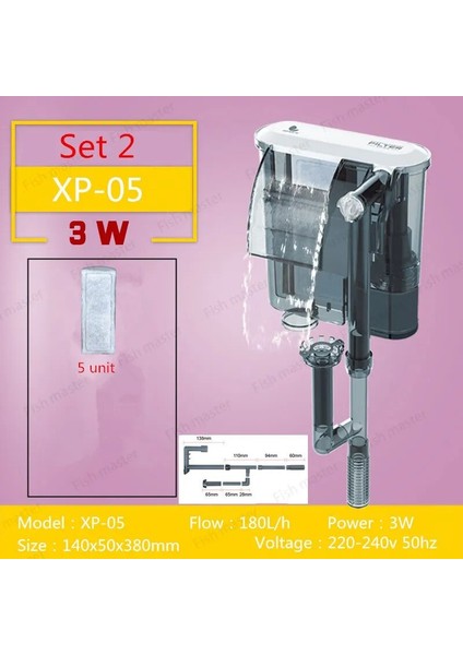 Xp-05 2 Stili Ayarla Ingiltere Adaptör Fişi Ultra Sessiz Balık Tankı Filtresi Harici Akvaryum Şelalesi Ince Asmak Pompa Akvaryum Filtre Kutusu Şelale Su Pompaları (Yurt Dışından)