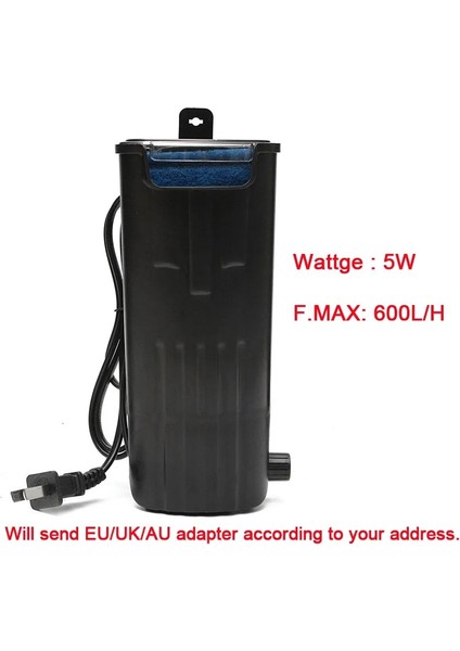 5W Filtre Pompası Stili 110V 600LH Akvaryum Kaplumbağası Düşük Su Filtresi Pompası Balık Tankı Asılı Şelale Pompası Balık Kaplumbağası Sürüngen Için Su Sirkülasyonu (Yurt Dışından)