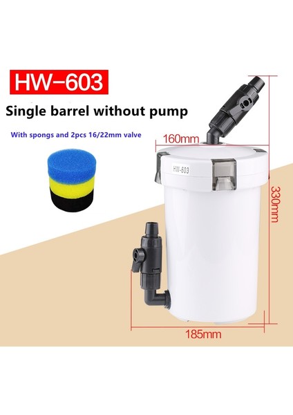 HW-603 Pompa Tipi Yok Sunsun Akvaryum Dış Filtresi H H Hb Hb Ultra Sessiz Dış Kova Namlu (Yurt Dışından)