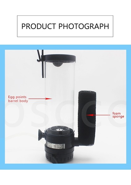 WG-201 Stili Ingiltere Adaptör Fişi Deniz Suyu Mercan Balık Tankı Protein Ayırıcı Pompalanmış Yumurta Temizleyici Akvaryum Skimmer Filtre Nano Mini Deniz Suyu Balık Tankı Skimmer (Yurt Dışından) fırsatları