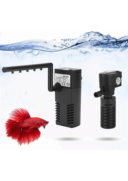 3W Tarzı Ab Fişi 220V Dahili Akvaryum Filtresi Oksijen Artırıcı Filtrasyon Su Pompası Mini Dalgıç Balık Tankı Filtresi Fit 60L-180L 200LH (Yurt Dışından) fiyatları