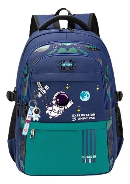 Nasa Astronot Figürlü Su Geçirmez Erkek Okul Sırt Çantası - Mavi (Yurt Dışından)
