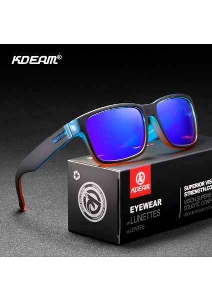 Kdeam Yenilemek Of Spor Erkek Güneş Polarize Şok Edici Renkler Güneş Gözlüğü Açık Sürüş Fotokromik Sunglass ile Kutusu (Yurt Dışından)