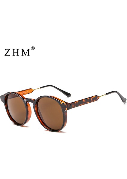 Retro Yuvarlak Güneş Gözlüğü Kadın Erkek Marka Tasarım Şeffaf Kadın Güneş Gözlüğü Erkekler Oculos De Sol Feminino Lunette Soleil UV400 (Yurt Dışından)