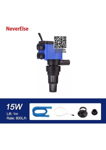 15W Tarzı Ab Fiş Adaptörü Akvaryum Filtresi Pum Filtre Akvaryum + Hava Püskürtme + Balık Tankı Için Su Dolaşım Sistemi, Ekstra Su Çıkış Hava Giriş Borusu (Yurt Dışından)