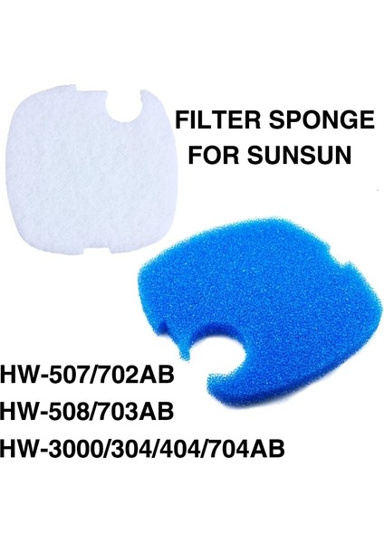 HW-507 702AB Mavi Stil 2 Adet Filtre Sünger Seti Sunsun Akvaryum Dış Teneke Kutu Filtresi Için Değiştirin Hw 507AB 702AB 508AB 703AB 304AB 404AB 704AB 3000 (Yurt Dışından) fiyatları