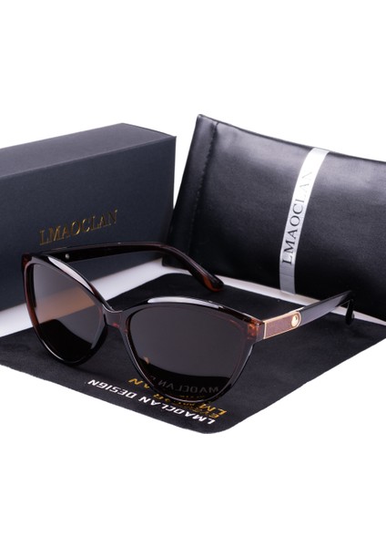 Yeni 2024 Kadın Polarize Güneş Gözlüğü Lüks Moda Kedi Göz Bayanlar Vintage Marka Tasarımcısı Kadın Güneş Gözlüğü Oculos Gafas (Yurt Dışından)